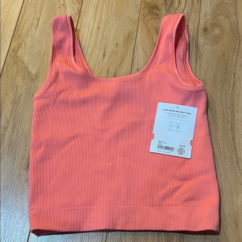 Athleta Girls Rise Above Ribbed Crop Tank XXL